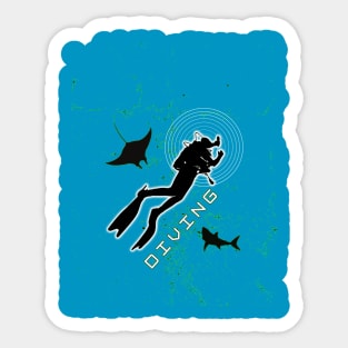 Diving scuba Sticker